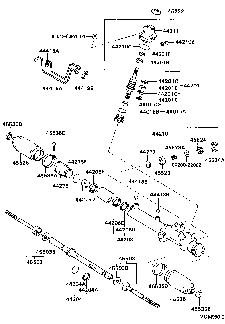 45535-05010 BOOT, STEERING RACK, NO.1 product image