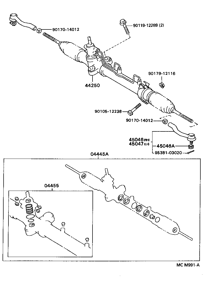 45535-33010 BOOT, STEERING RACK, NO.1 product image