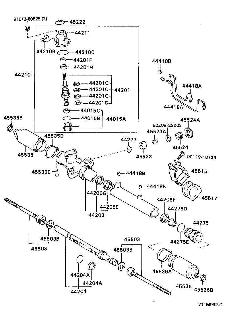 45535-33010 BOOT, STEERING RACK, NO.1 product image