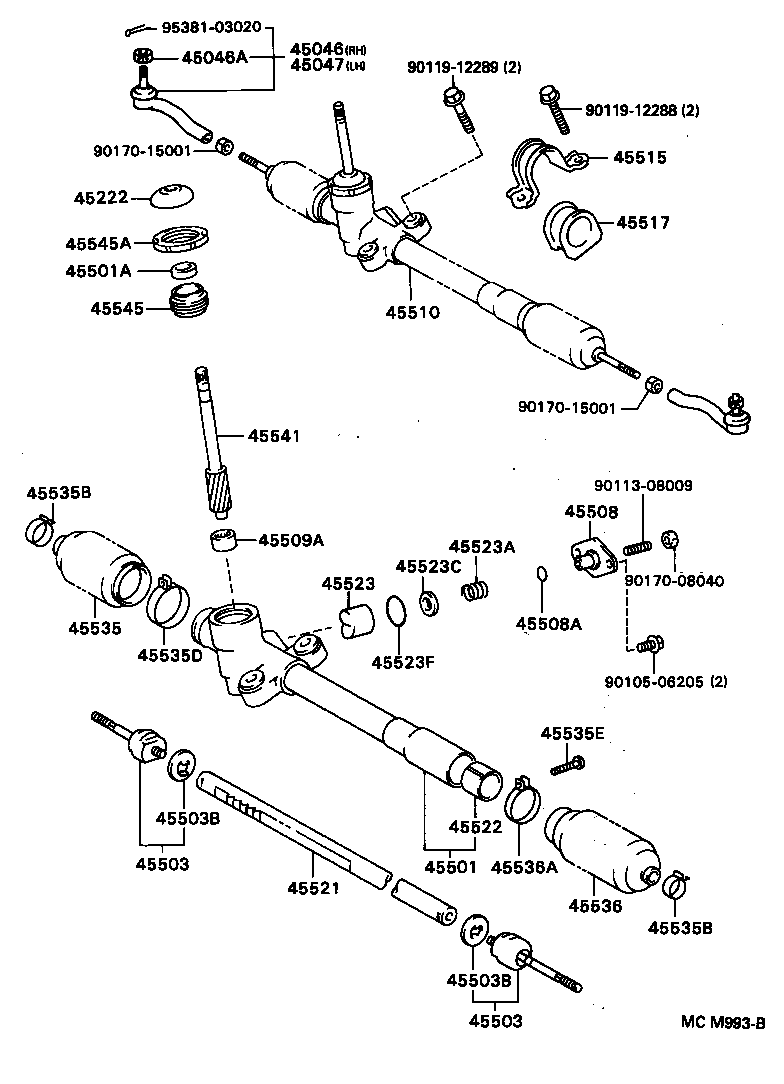 44250-20583 GEAR ASSY, POWER STEERING(FOR RACK & PINION) product image