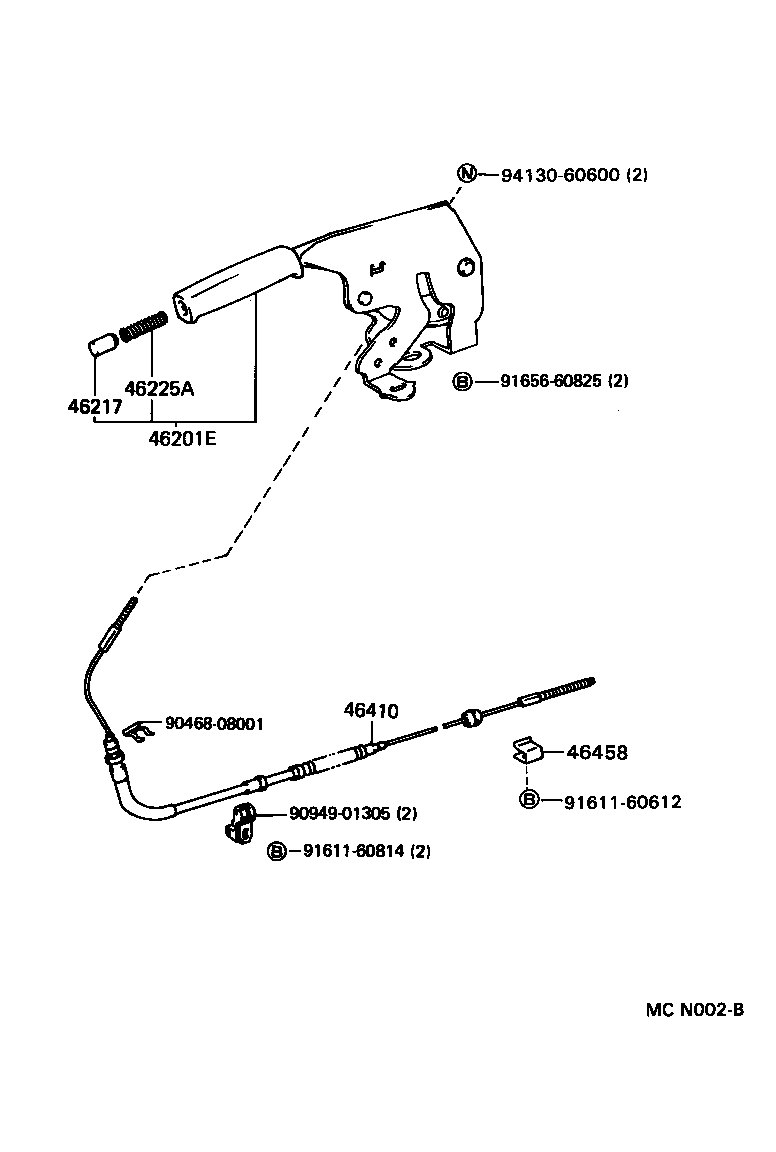 46464-28040 PLATE, CABLE CLAMP SUPPORT product image