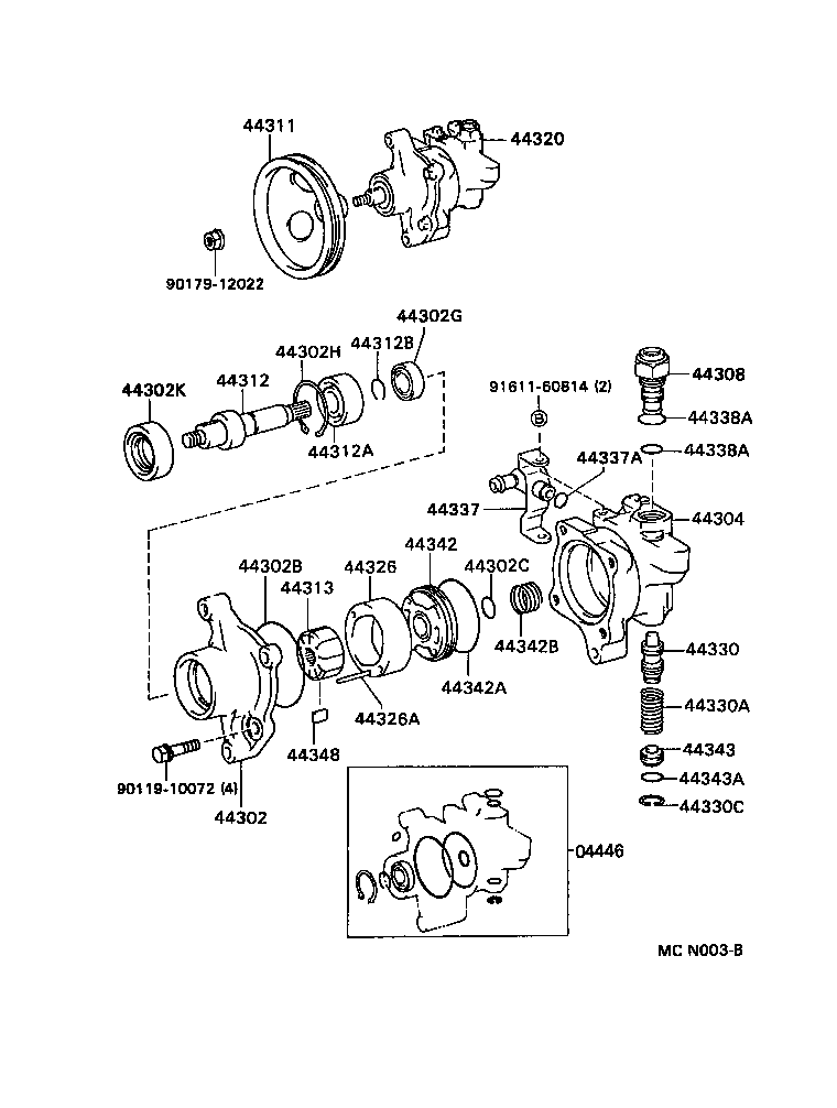 44311-28040 PULLEY, VANE PUMP product image
