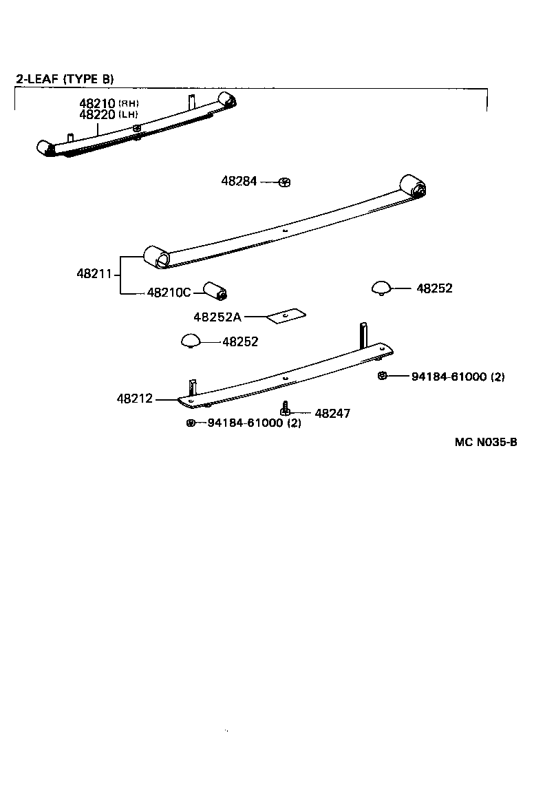 48203-28133 LEAF, REAR SPRING, NO.3 product image