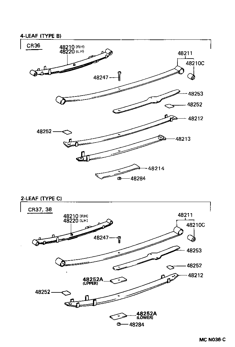 48203-28133 LEAF, REAR SPRING, NO.3 product image