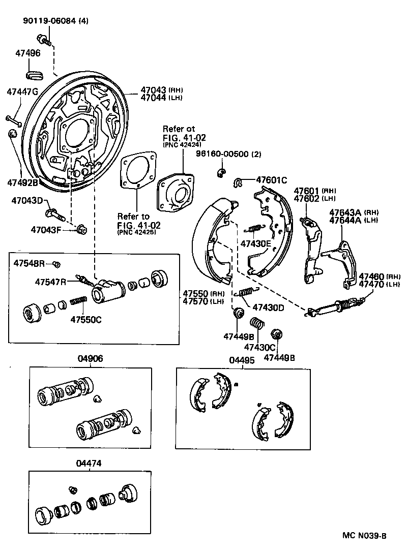47044-28090 PLATE SUB-ASSY, BRAKE BACKING, REAR LH product image