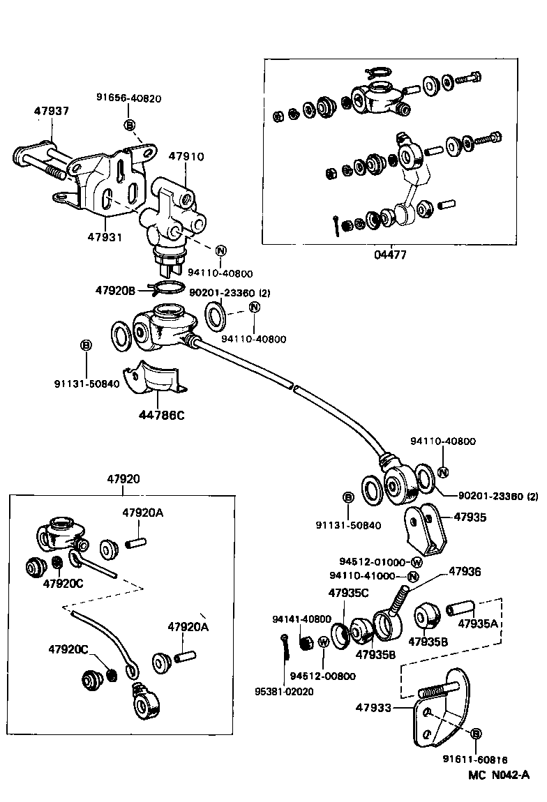 47311-28310 TUBE, FRONT BRAKE, NO.1 product image