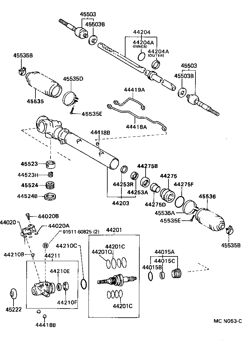 04455-28030 GASKET KIT, POWER STEERING CONTROL VALVE OVERHOLE product image