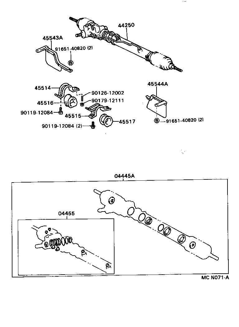 44203-28201 HOUSING SUB-ASSY, POWER STEERING RACK product image
