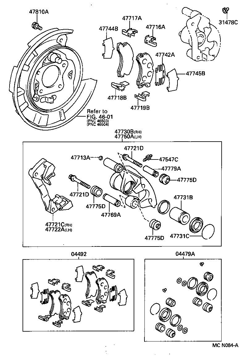 04492-20090 PAD KIT, DISC BRAKE, REAR product image