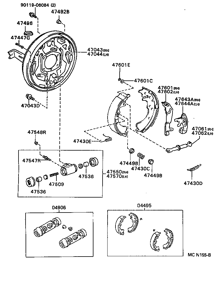 04474-35070 CYLINDER KIT, REAR WHEEL product image
