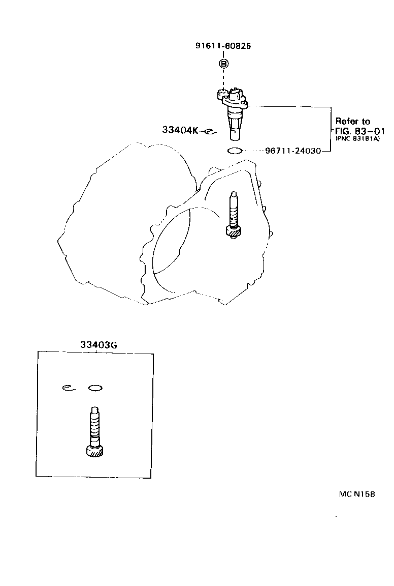 33403-19535 GEAR SUB-ASSY, SPEEDOMETER DRIVEN (ATM) product image