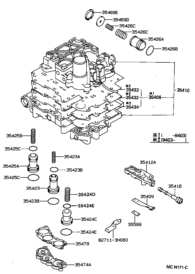 35432-20320 PLATE, VALVE BODY, NO.1 product image