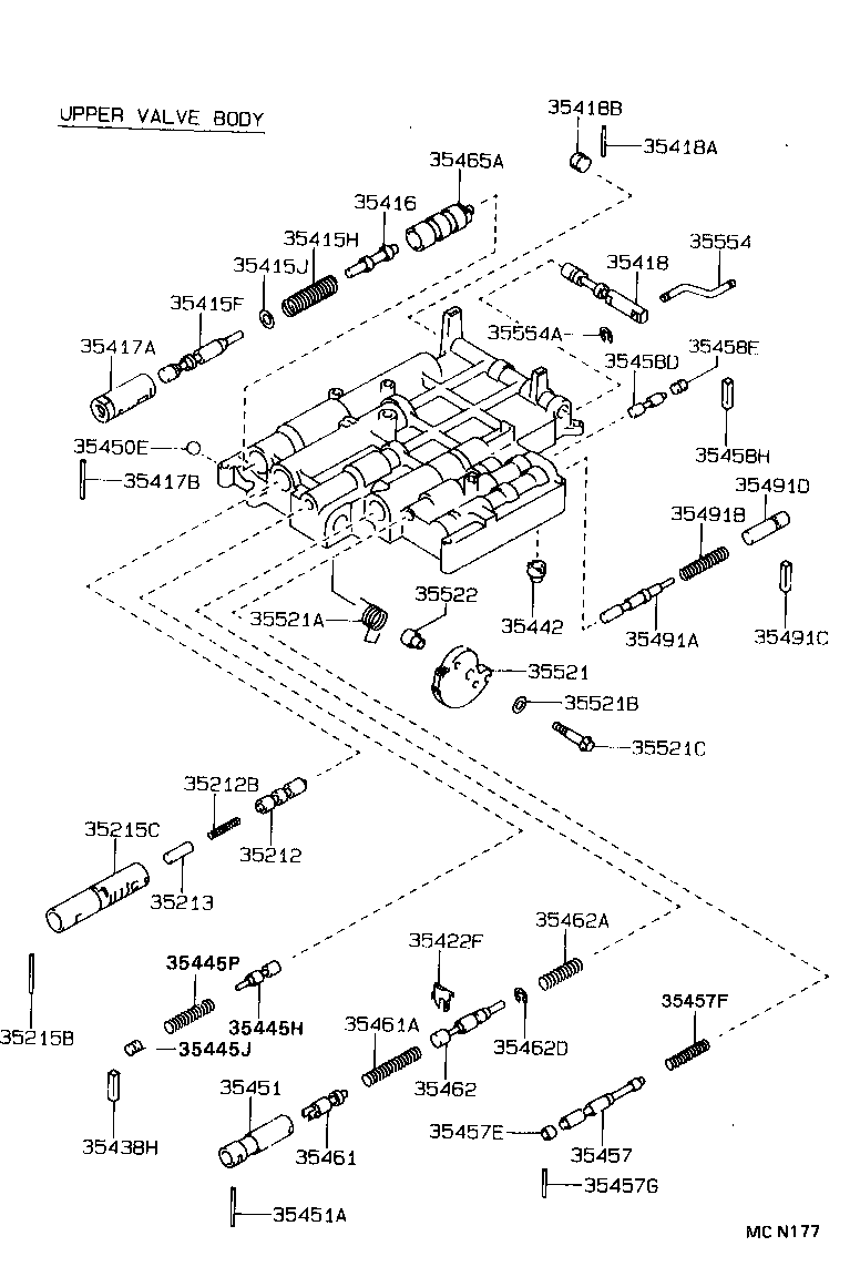 35205-20020 SPRING SUB-ASSY, B-2 ACCUMULATOR product image