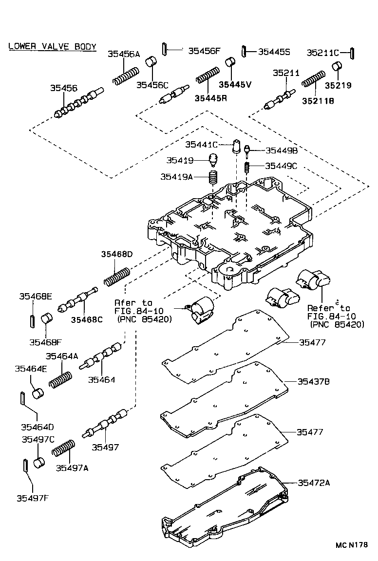 35205-20020 SPRING SUB-ASSY, B-2 ACCUMULATOR product image