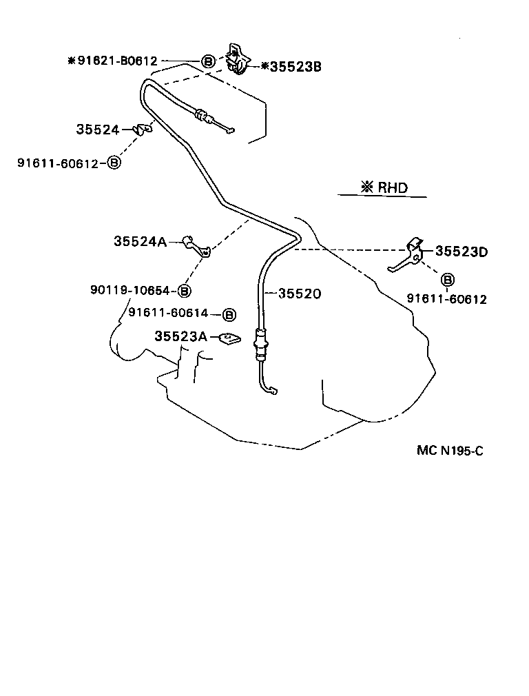 35520-20420 CABLE ASSY, THROTTLE product image