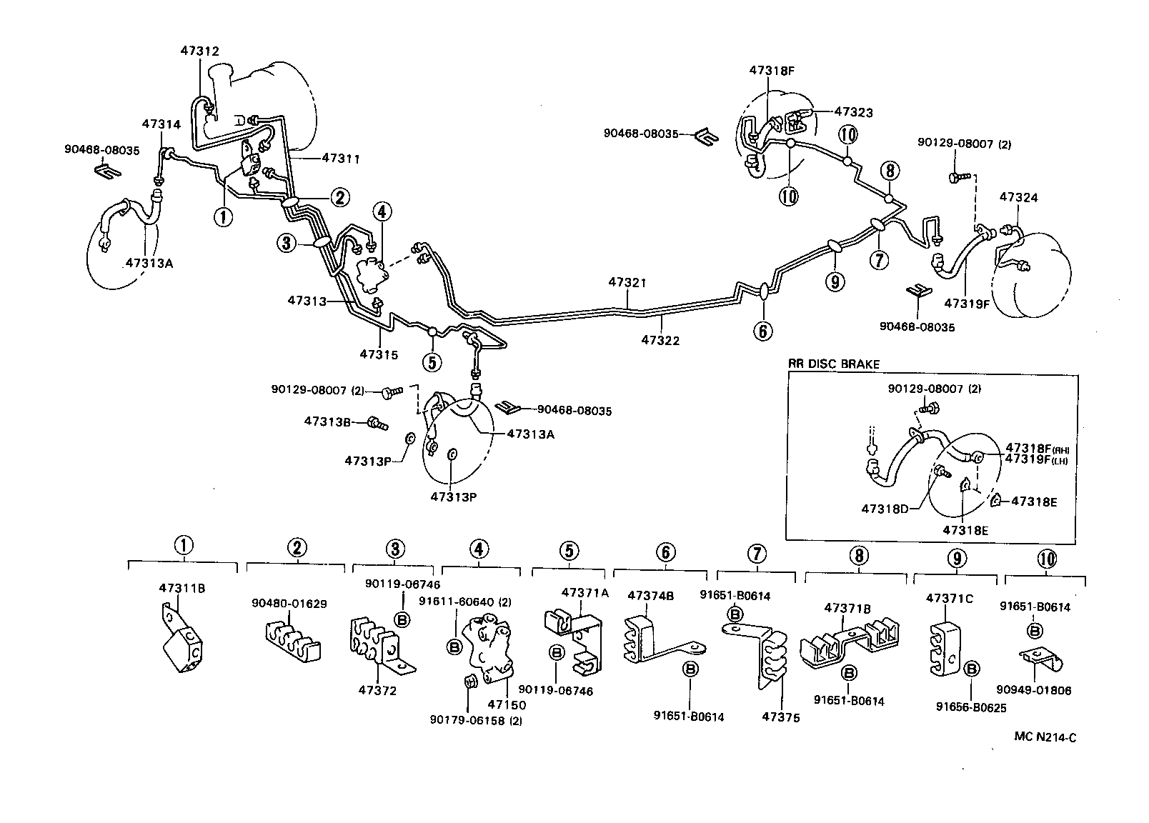 47311-2B050 TUBE, FRONT BRAKE, NO.3 product image