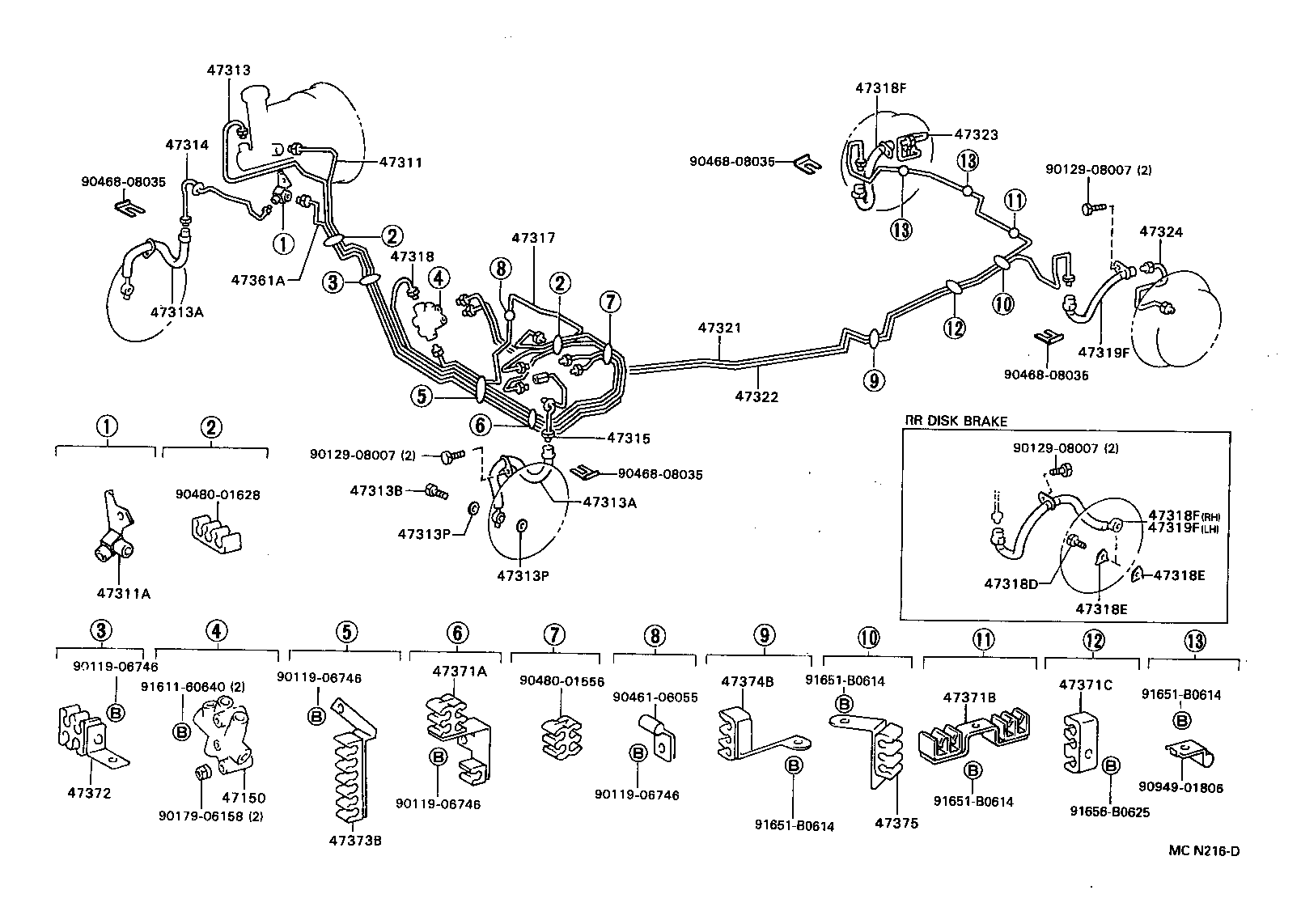 47311-2B050 TUBE, FRONT BRAKE, NO.3 product image
