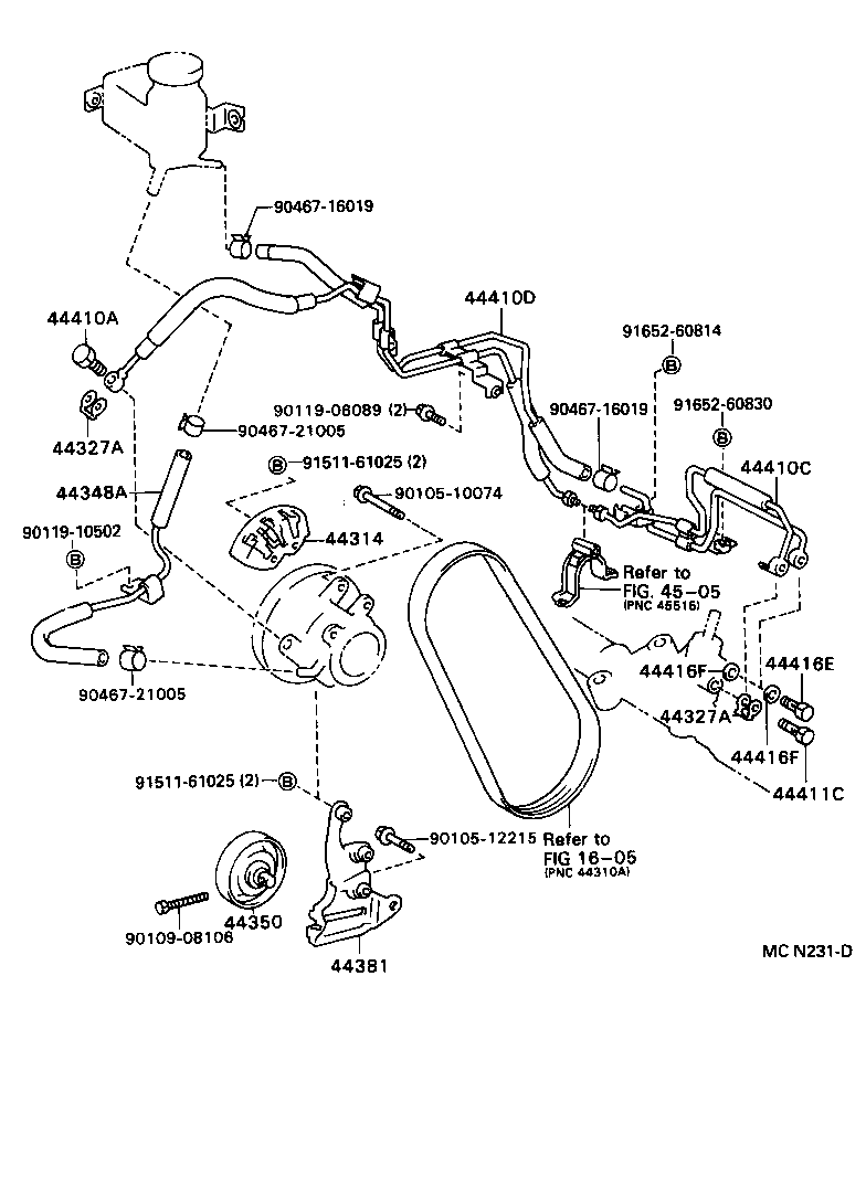 44406-20440 TUBE SUB-ASSY, RETURN, NO.2 product image