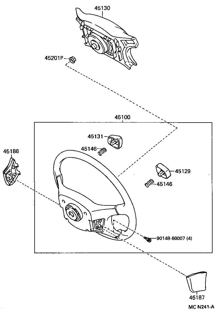 45100-18010-B0 WHEEL ASSY, STEERING product image