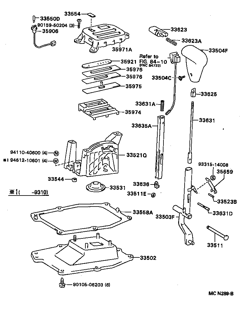 33530-05020 LEVER ASSY, SHIFT (FOR FLOOR SHIFT) product image