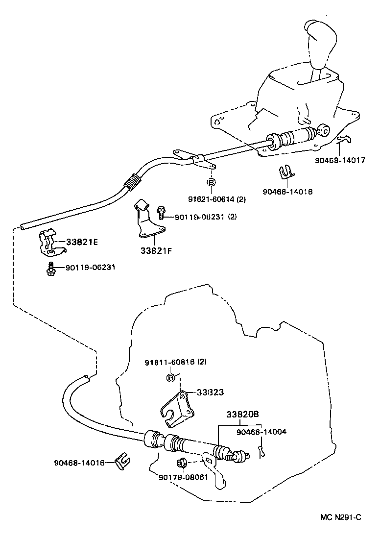 33530-05020 LEVER ASSY, SHIFT (FOR FLOOR SHIFT) product image