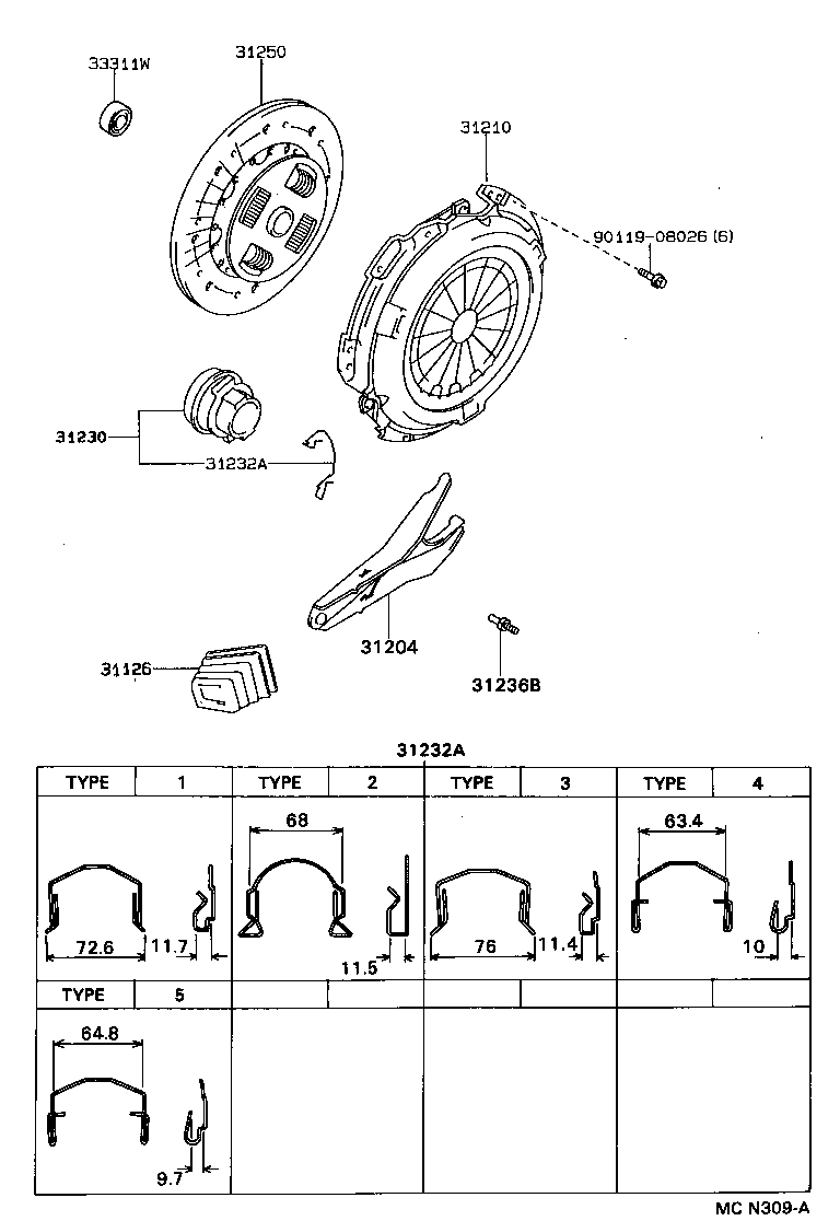31250-22240 DISC ASSY, CLUTCH product image