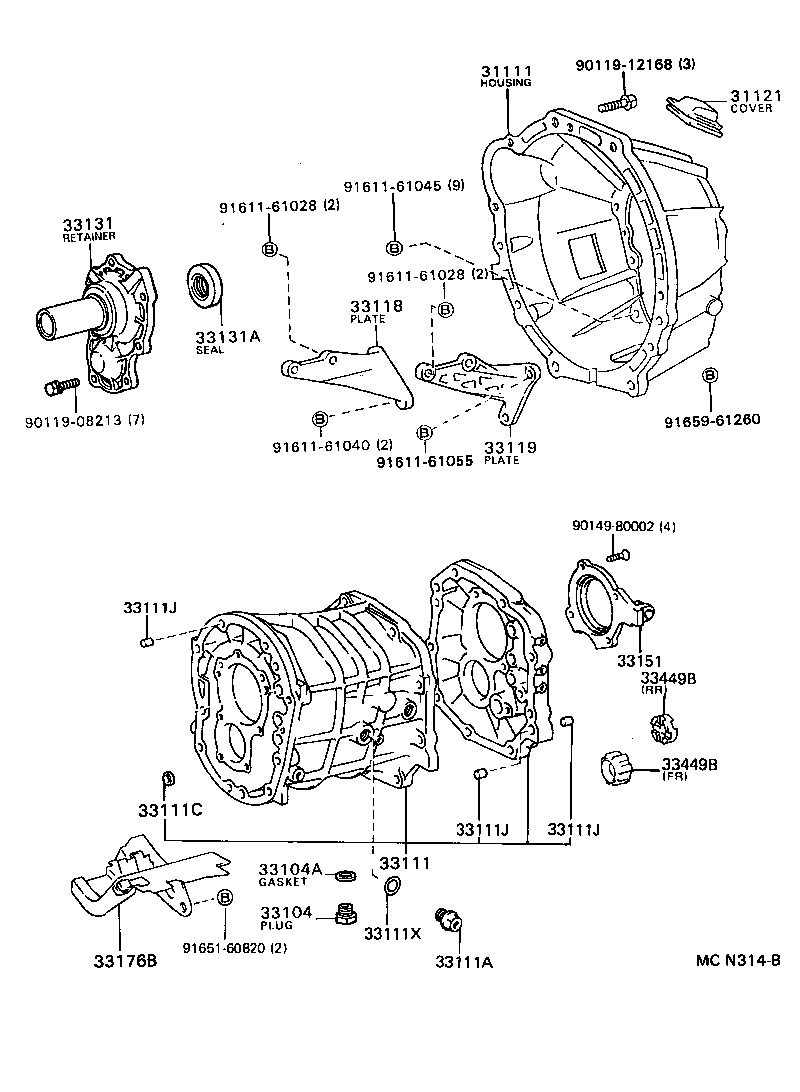 33101-30040 CASE, MANUAL TRANSMISSION product image