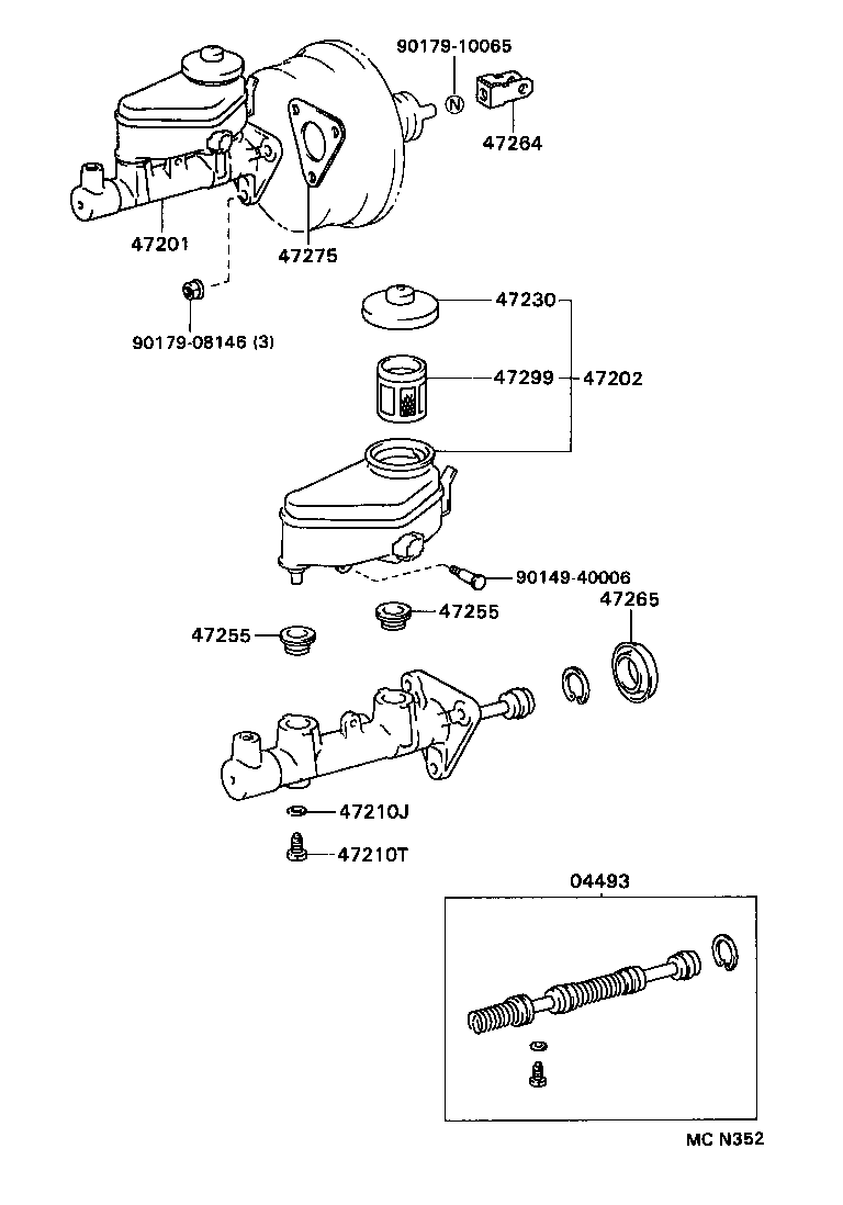 47265-03010 BOOT, MASTER CYLINDER product image