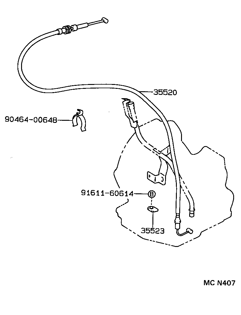35520-12410 CABLE ASSY, THROTTLE product image