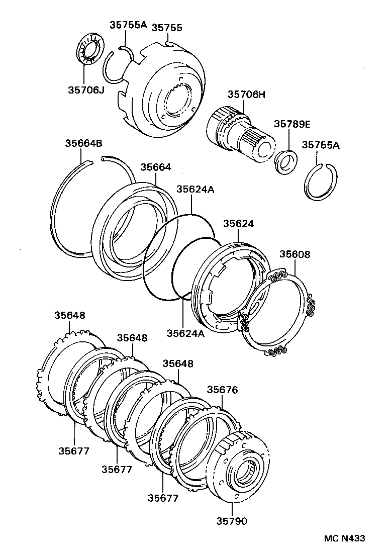35648-12010 PLATE, CLUTCH (FOR 2ND BRAKE) product image