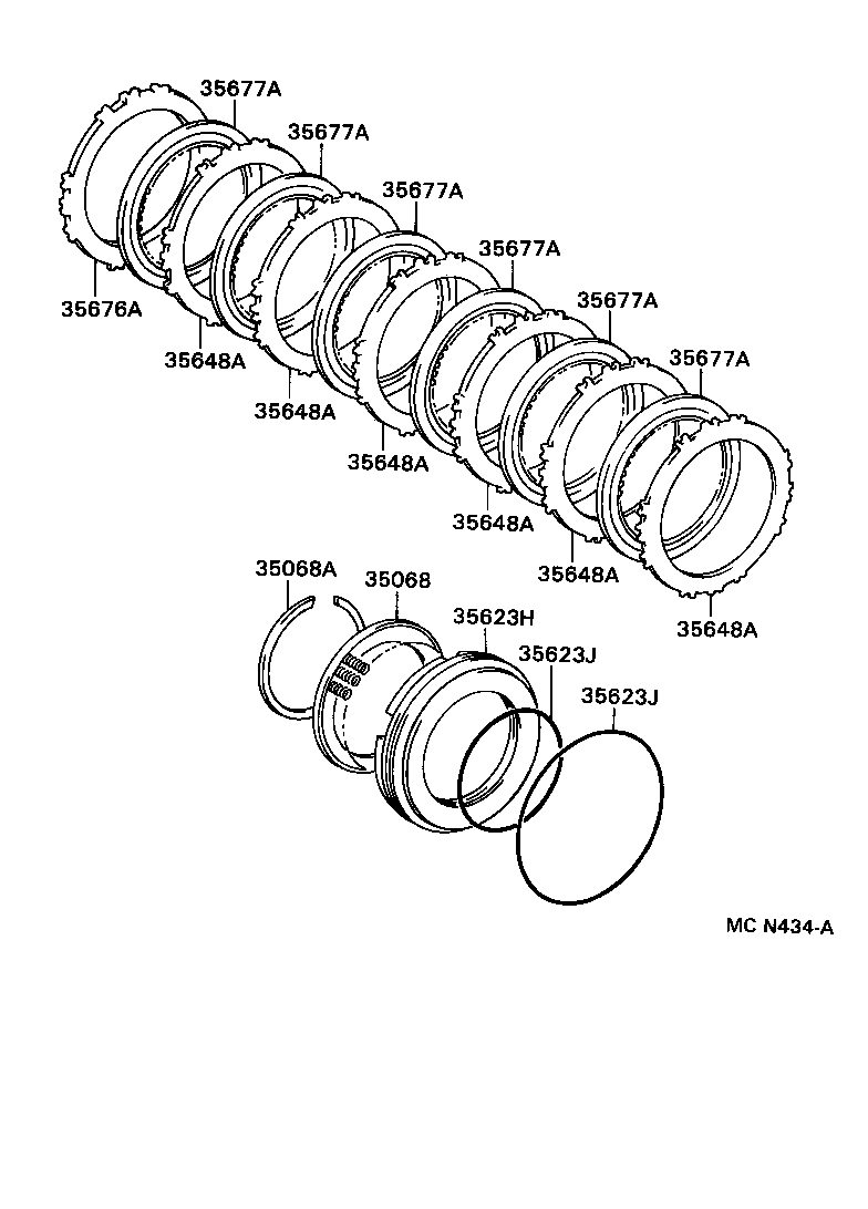 35677-20070 DISC, CLUTCH (FOR 1ST & REVERSE BRAKE) product image
