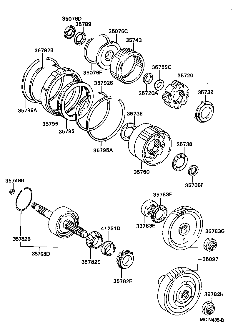 Toyota 35760-32030 GEAR ASSY, REAR PLANETARY