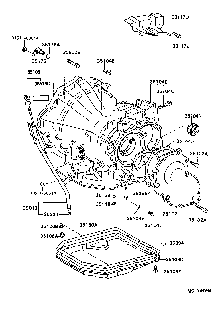 Toyota 35103-02030 GAGE SUB-ASSY, TRANSMISSION OIL LEVEL