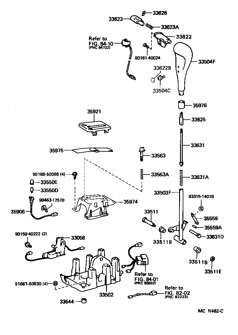 33563-33030 BUTTON, SHIFT LOCK RELEASE product image