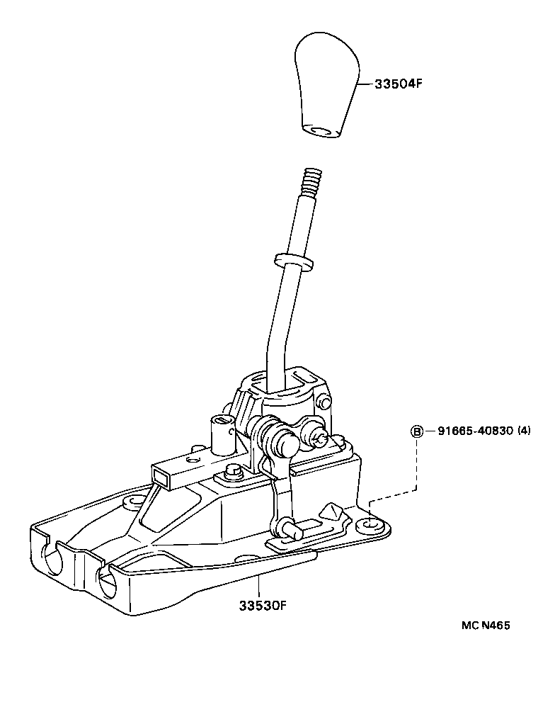 33055-32080 LEVER SUB-ASSY, SHIFT(FOR FLOOR SHIFT) product image