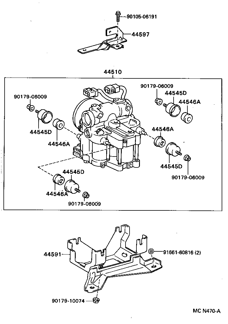 44592-32020 BRACKET, BRAKE ACTUATOR, NO.2 product image