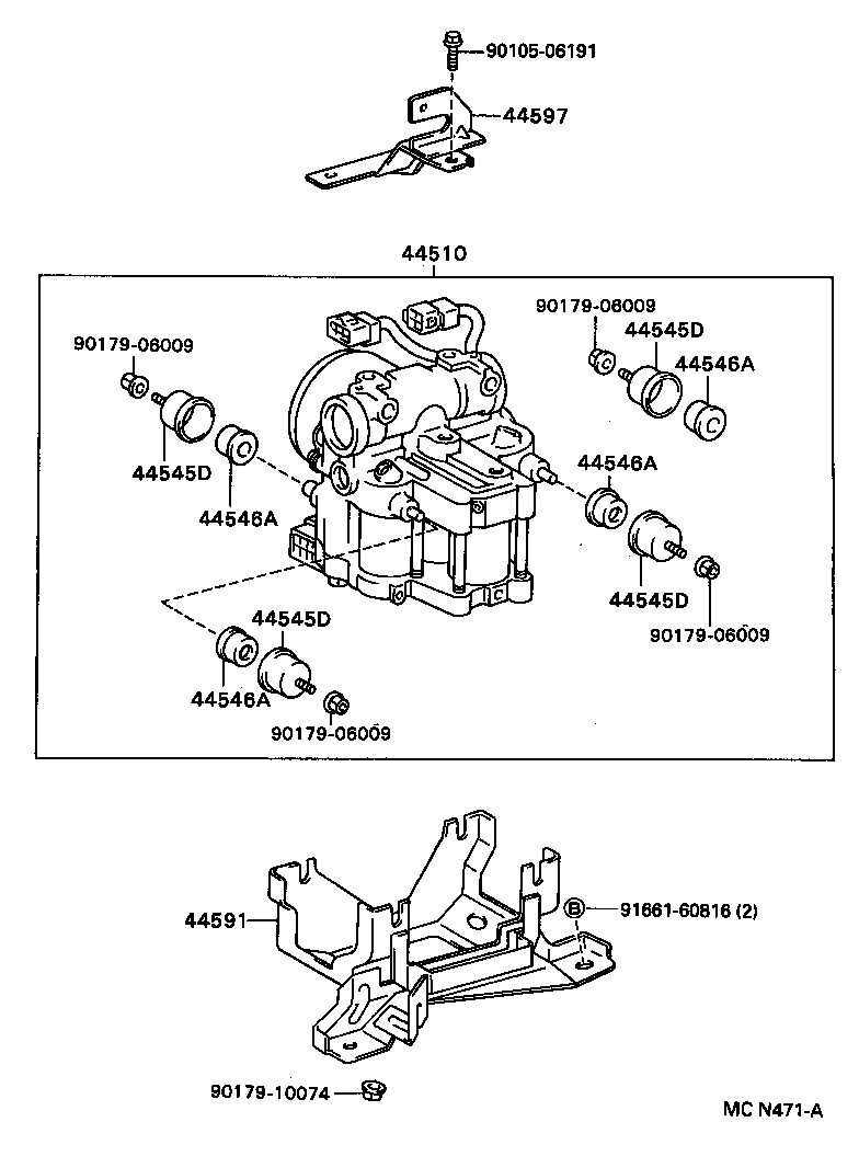 44592-32020 BRACKET, BRAKE ACTUATOR, NO.2 product image