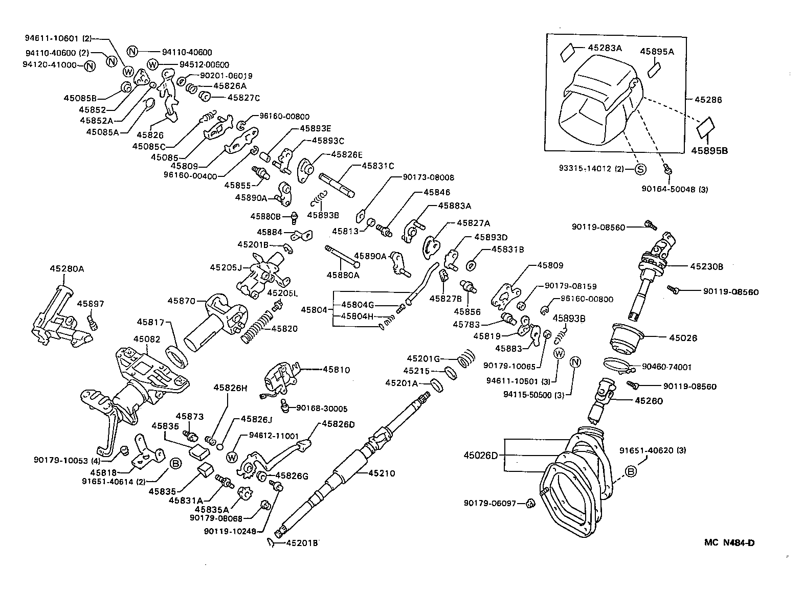 45082-33010 BRACKET SUB-ASSY, BREAK AWAY W/CAPSULE product image