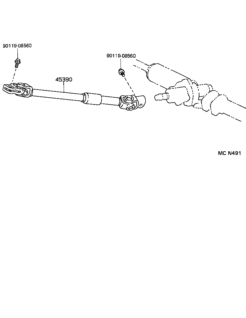 45287-26091-B0 COVER, STEERING COLUMN product image