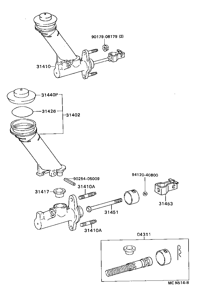 31402-20090 RESERVOIR SUB-ASSY, CLUTCH MASTER CYLINDER product image