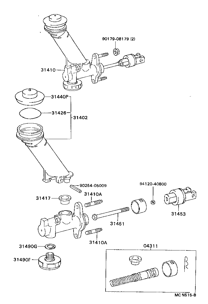 31402-20090 RESERVOIR SUB-ASSY, CLUTCH MASTER CYLINDER product image