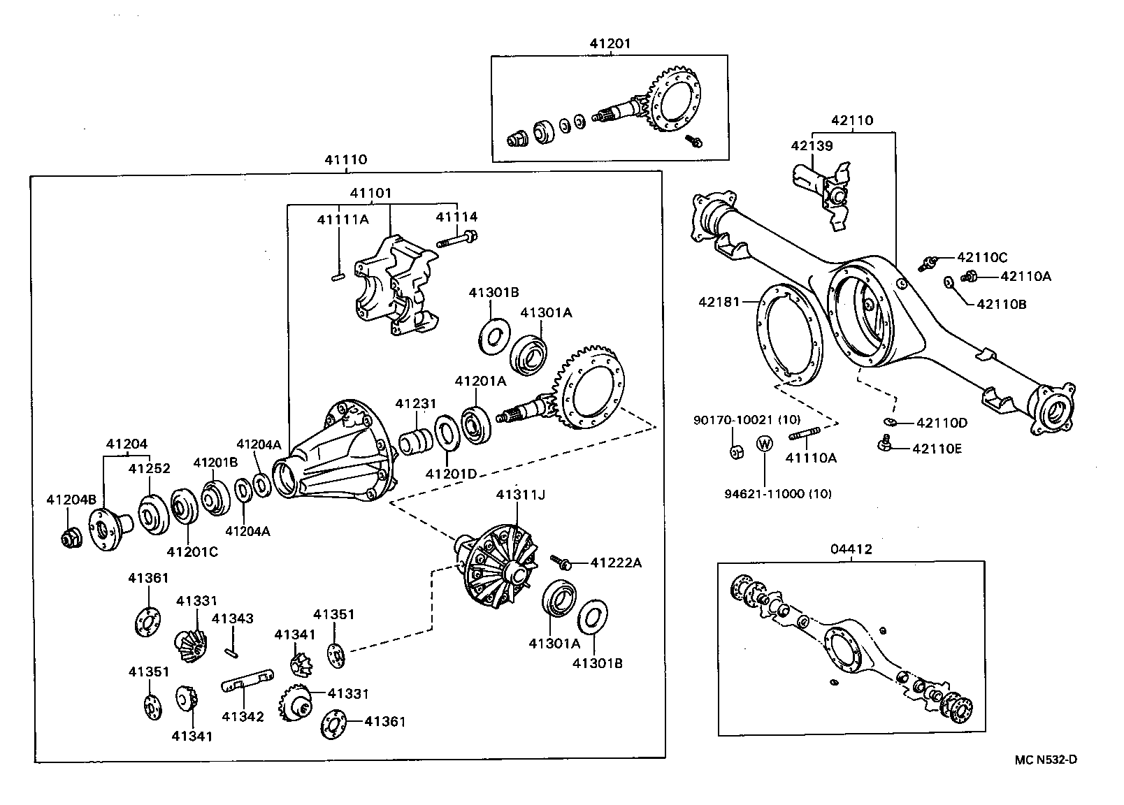 04412-34010 GASKET KIT, REAR DIFFERENTIAL CARRIER product image