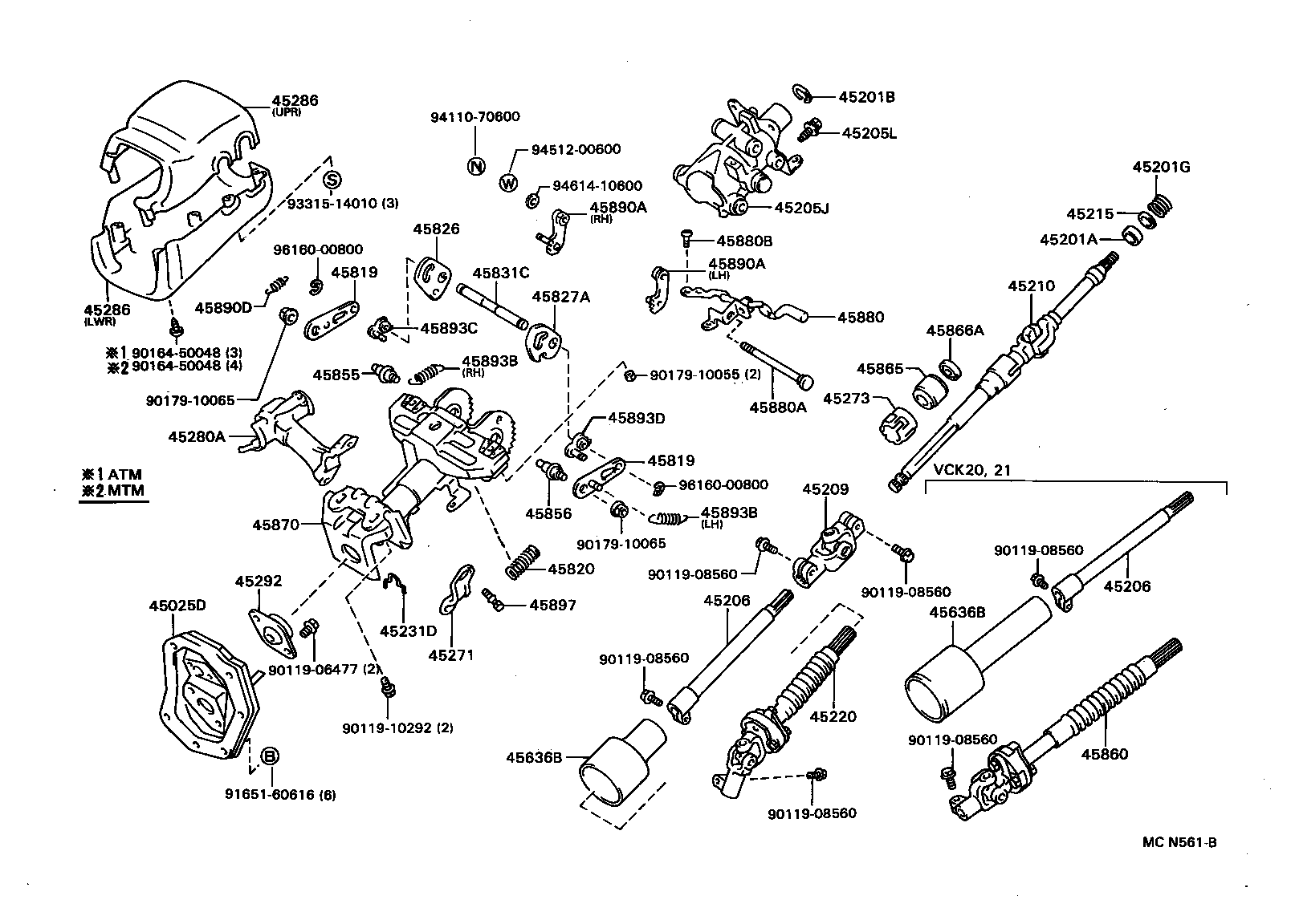Toyota 45025-34010 COVER SUB-ASSY, STEERING COLUMN HOLE, NO.1
