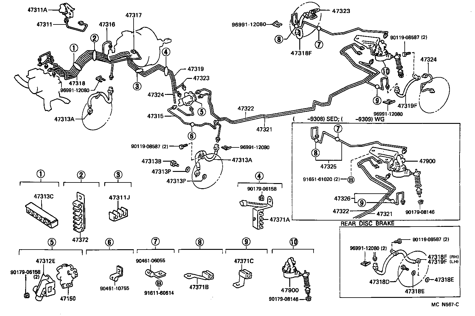47321-06040 TUBE, REAR BRAKE, NO.1 product image