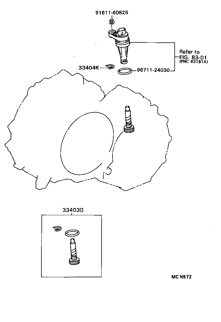 33403-29415 GEAR SUB-ASSY, SPEEDOMETER DRIVEN (ATM) product image