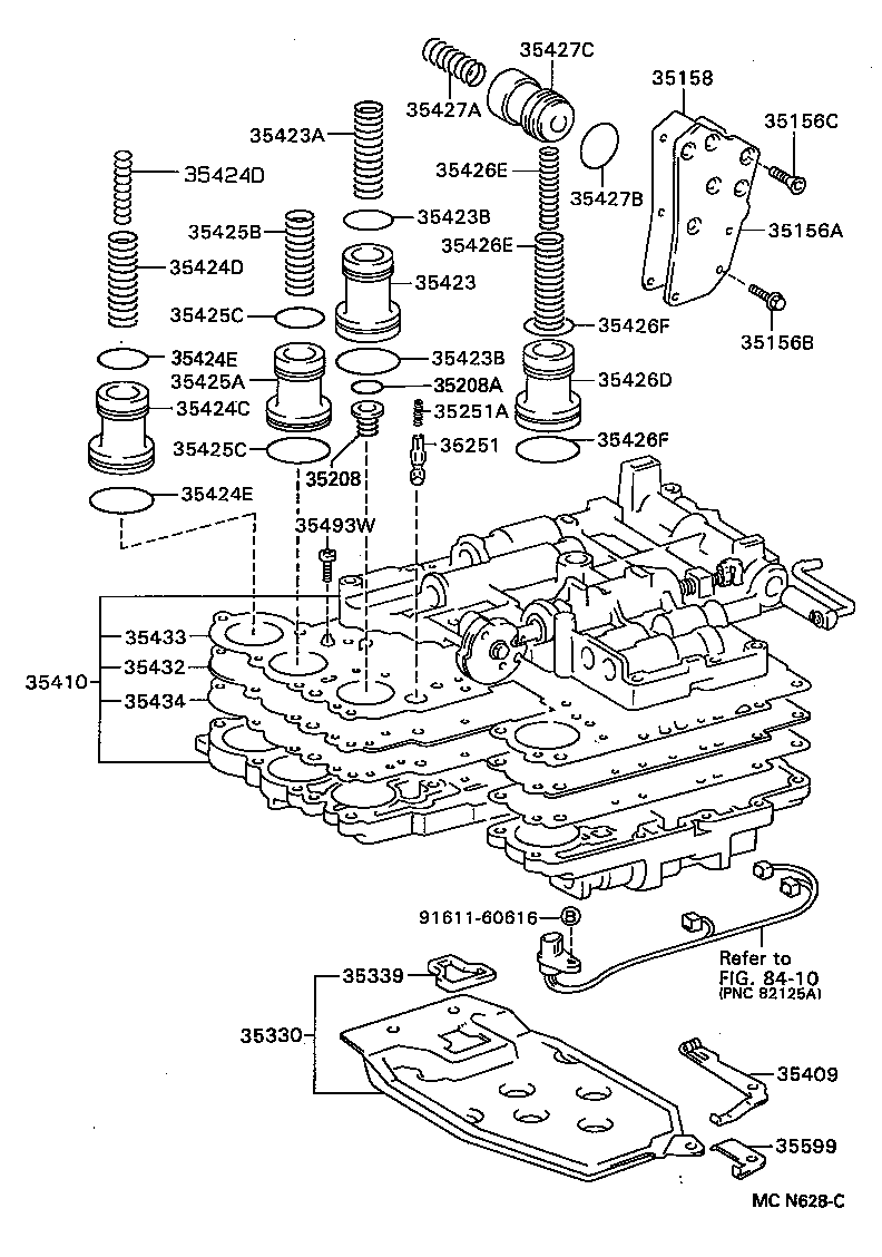 35205-20020 SPRING SUB-ASSY, B-2 ACCUMULATOR product image