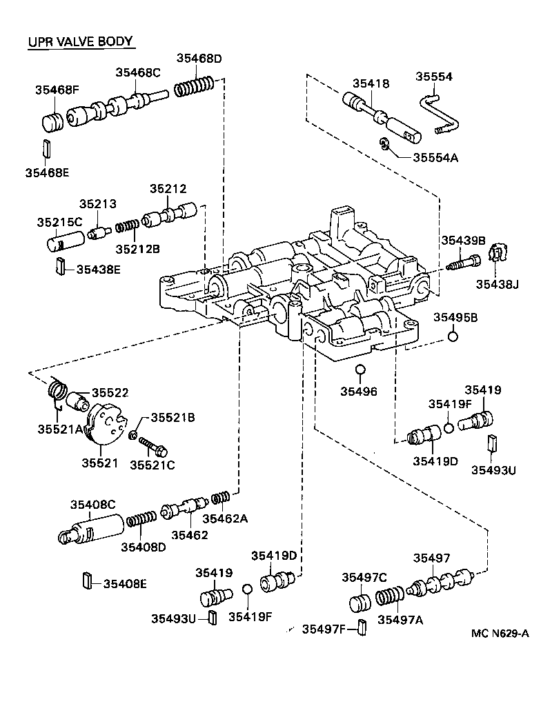 35205-20020 SPRING SUB-ASSY, B-2 ACCUMULATOR product image
