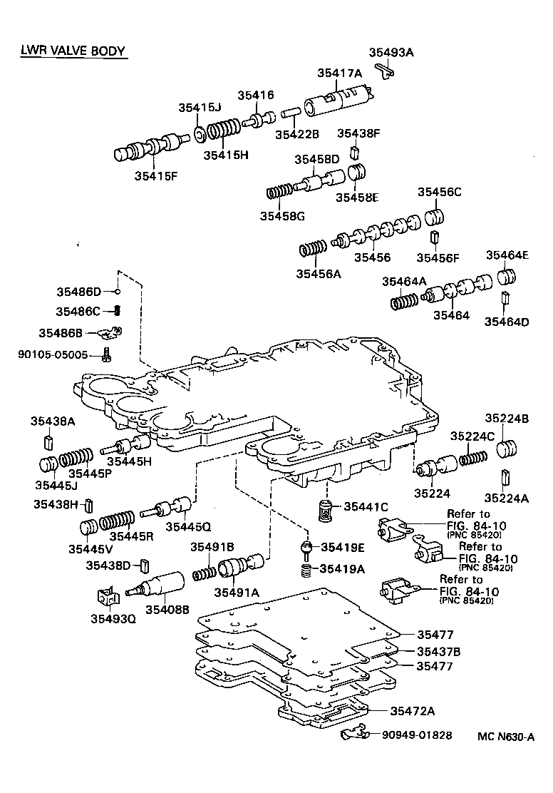 35205-20020 SPRING SUB-ASSY, B-2 ACCUMULATOR product image