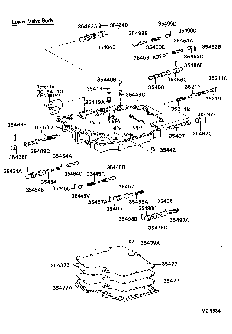 35205-20020 SPRING SUB-ASSY, B-2 ACCUMULATOR product image