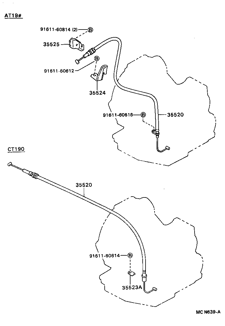 35572-20150 LEVER, TRANSMISSION CONTROL SHAFT product image